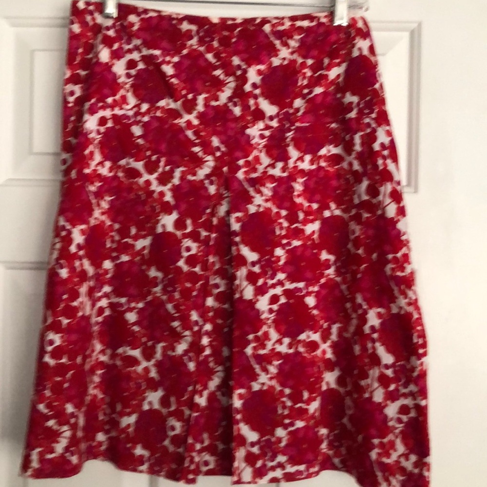 Diane Von Furstenberg Cotton Print Skirt 8